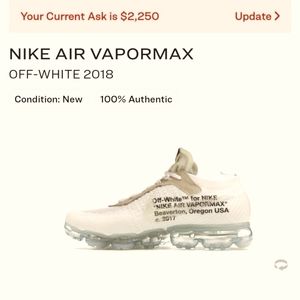 OFF WHITE VAPOR MAX SZ 11